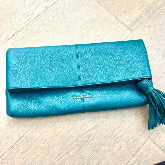 Vera Bradley Handbags - New teal Vera Bradley Elise clutch purse